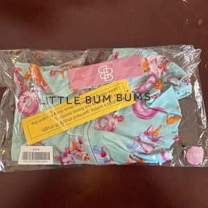 NWT Little Bum Bums Unicones Ruffle Footie 12-18 month